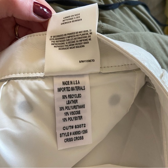 NWT AGOLDE recycled leather cross cross pant straight - Picture 8 of 14